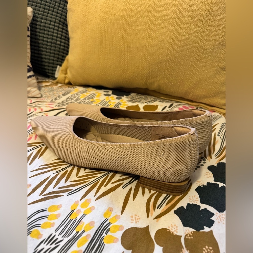 NEW Vivaia Minnie Pro Square Toe Pointed Heels Short Tan Size 42 NWOT - Picture 7 of 10